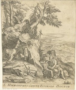 Landscape with Reading Hieronymus by Cornelis Cort
