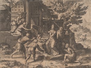 The Adoration of the Shepherds by Cornelis Cort