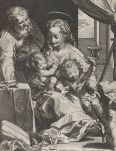 The Holy Family by Cornelis Cort