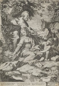 The Rest on the Return from Egypt by Cornelis Cort