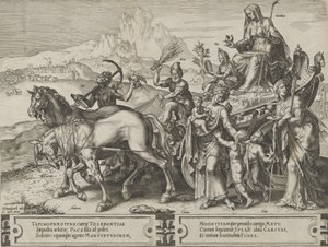The Triumph of Humility, from The Cycle of the Vicissitudes of Human Affairs, plate 7 by Cornelis Cort