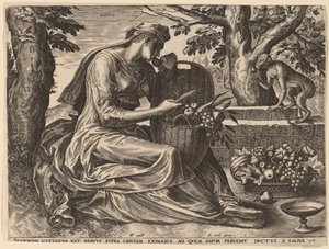 Gustus by Cornelis Cort after Frans Floris I