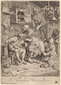 The Merry Shoemaker by Cornelis Dusart