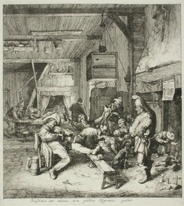 Violin Player in a Tavern by Cornelis Dusart