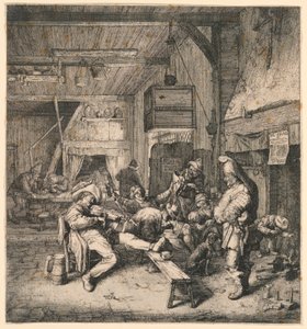 Violinist Seated in the Inn by Cornelis Dusart