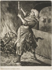 Woman Lighting a Rocket, also called Peace Gets Me Going, from Communia Gaudia