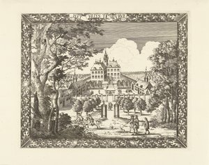 View of Huis te Werve in Voorburg by Cornelis Elandts