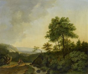 View in the Harz Mountains by Cornelis François Roos