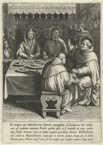 Thomas at the Court of King Louis of France (The Life of Saint Thomas Aquinas) by Cornelis Galle (I)