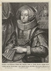 Portrait of Maria Anna of Austria, Wife of Emperor Ferdinand III by Cornelis Galle (II)