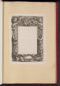 Border Illustration with Two Putti and Fruit by Cornelis Galle I