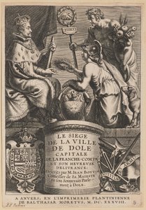 Title Page for Jean Boyvin, Le Siege de la Ville de Dole by Cornelis Galle I after Erasmus Quellinus II after Sir Peter Paul Rubens