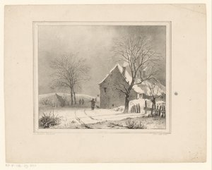 Houses in Snowy Landscape
