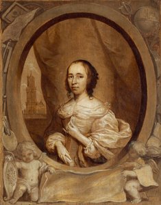 Anna Maria van Schurman by Cornelis Jonson van Ceulen