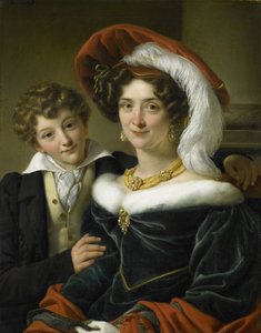 Rudolphina Wilhelmina Elizabeth de Sturler (1798-1873), Second Wife of Count Johannes van den Bosch, with their Son Richard Leeuwenhart by Cornelis Kruseman (attributed to workshop of)