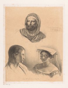 Three Portraits by Cornelis Kruseman