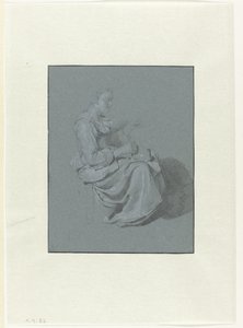 Seated Woman, in Profile to the Right, with a Pitcher in her Right Hand by Cornelis Pietersz. Bega
