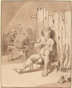 Drunken Peasant at an Inn by Cornelis Ploos van Amstel