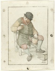 Seated Farmer with Jug