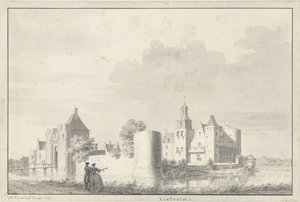 Castle Liesveld near Groot-Ammers in the Alblasserwaard by Cornelis Pronk