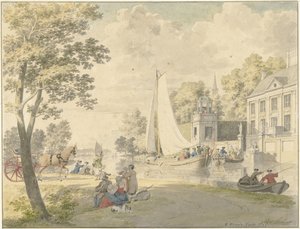 Summer Landscape with Pleasure Boats