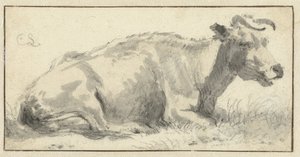Lying Cow, Facing Right by Cornelis Saftleven