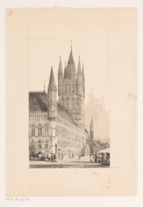 Cloth Hall of Ypres by Cornelis Springer