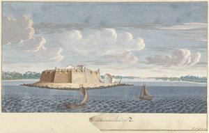 Fort Hammenhiel in Ceylon, Seen from the Sea