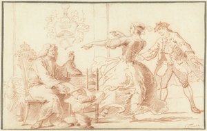The Rich Gout Sufferer, Laughed at by a Young Woman