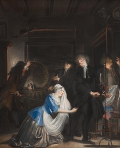 False Virtue Discovered: The Discovery of Volkert in the Laundry Basket by Cornelis Troost