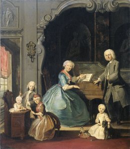 Family Group near a Harpsichord, 1739 by Cornelis Troost