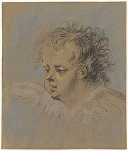 Winged Angel Head by Cornelis Troost
