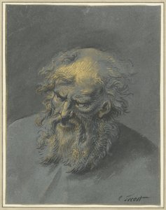 Head of an Old Man with Beard (an Apostle or Philosopher) by Cornelis Troost