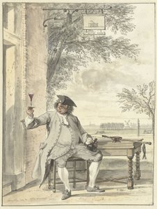 Resting Walker in Front of the Inn De Mosse Knip by Cornelis Troost