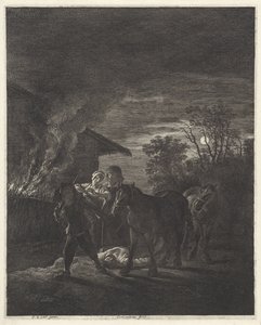 Horse Theft by Cornelis Visscher (II)