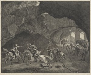 Pistol Shot During a Robbery by Cornelis Visscher (II)