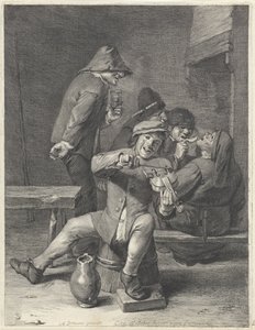 Violinist / Hearing by Cornelis Visscher (II)