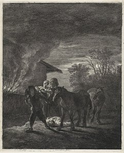 A Moonlight Scene by Cornelis Visscher