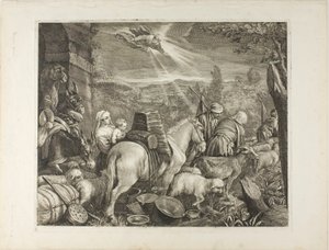 Abraham Leaving Haran (The Calling of Abraham) by Cornelis Visscher