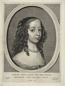 Albertine Agnes, Princess of Orange Nassau, from Nine Portraits by Cornelis Visscher