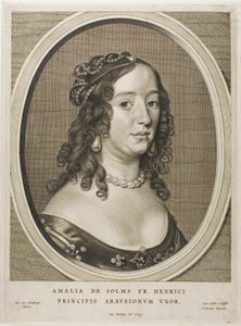 Amalia van Solms, wife of Frederick Henry, from Nine Portraits by Cornelis Visscher