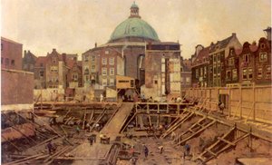 Construction Site at Hekelveld with the Round Lutheran Church