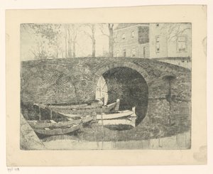 Bridge over a Canal by Cornelis Vreedenburgh