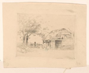 Old Barn with Thatched Roof by Cornelis Vreedenburgh