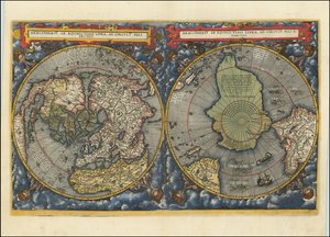 Hemisphere from the Equinoctial Line to the Arctic Circle, 1593 by Cornelis de Jode