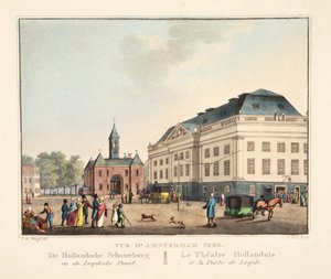 View of Amsterdam No.20. The Dutch Theatre and the Leiden Gate by Cornelis de Kruyff