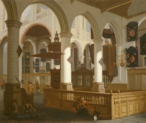 The Old Church, Delft by Cornelis de Man