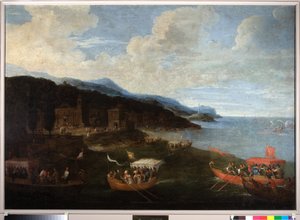 Boats of Patrician Families in the West of Genoa by Cornelis de Wael