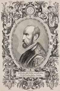 Portrait of Abraham Ortelius (1528-1598), engraving by Cornelius Galle the Elder from L