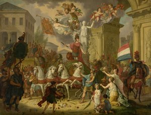 Allegory of the Triumphal Procession of the Prince of Orange, the Future King Willem II, as the Hero of Waterloo, 1815